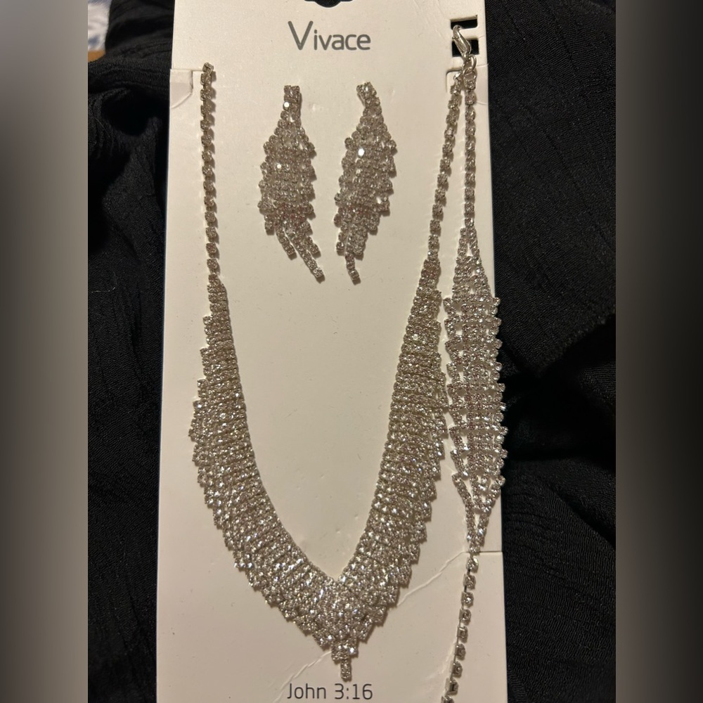 Cubic Zirconia jewelry set.